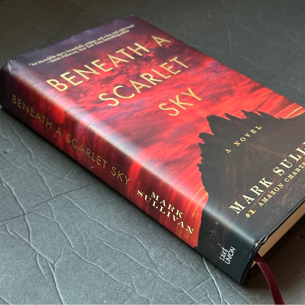 Beneath a Scarlet Sky by Mark Sullivan | Historical Fiction | Hardcover Book - Picture 3 of 8